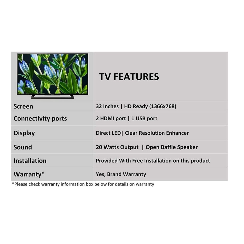 Sony Bravia 80 cm (32 inches) HD Ready LED TV KLV-32R202G (Dark Brown)