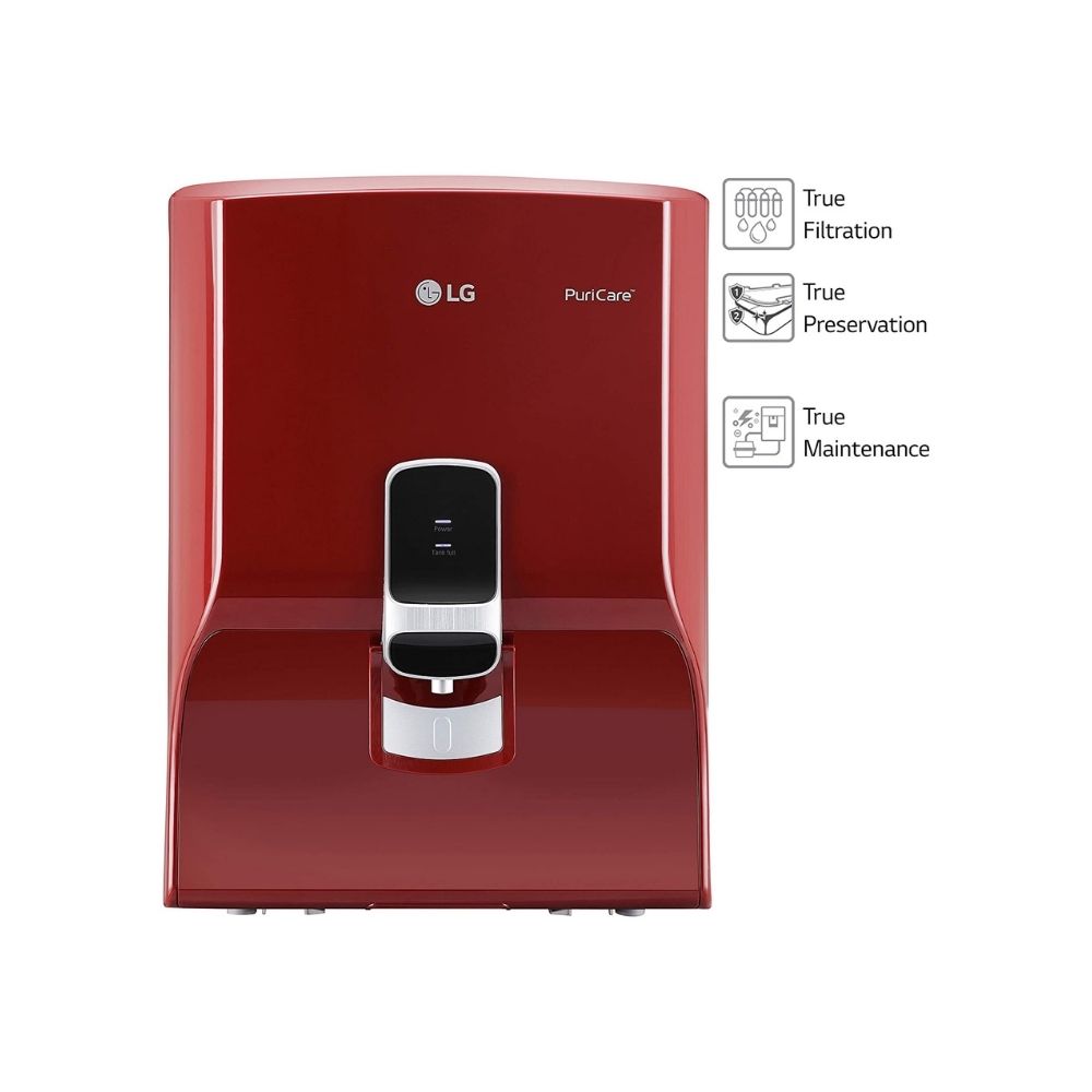 LG WW130NP 8 L RO Water Purifier With Dual Protection Stainless Steel Tank, Wall Mount  (Red)