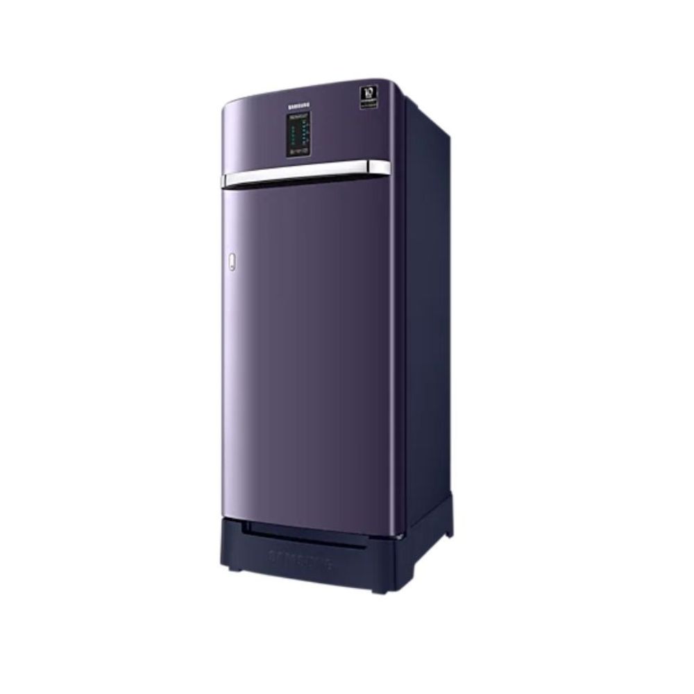 Samsung 225 L Direct Cool Single Door 4 Star Refrigerator with Base Drawer (Mint Blue, RR23A2F3XUT/HL)