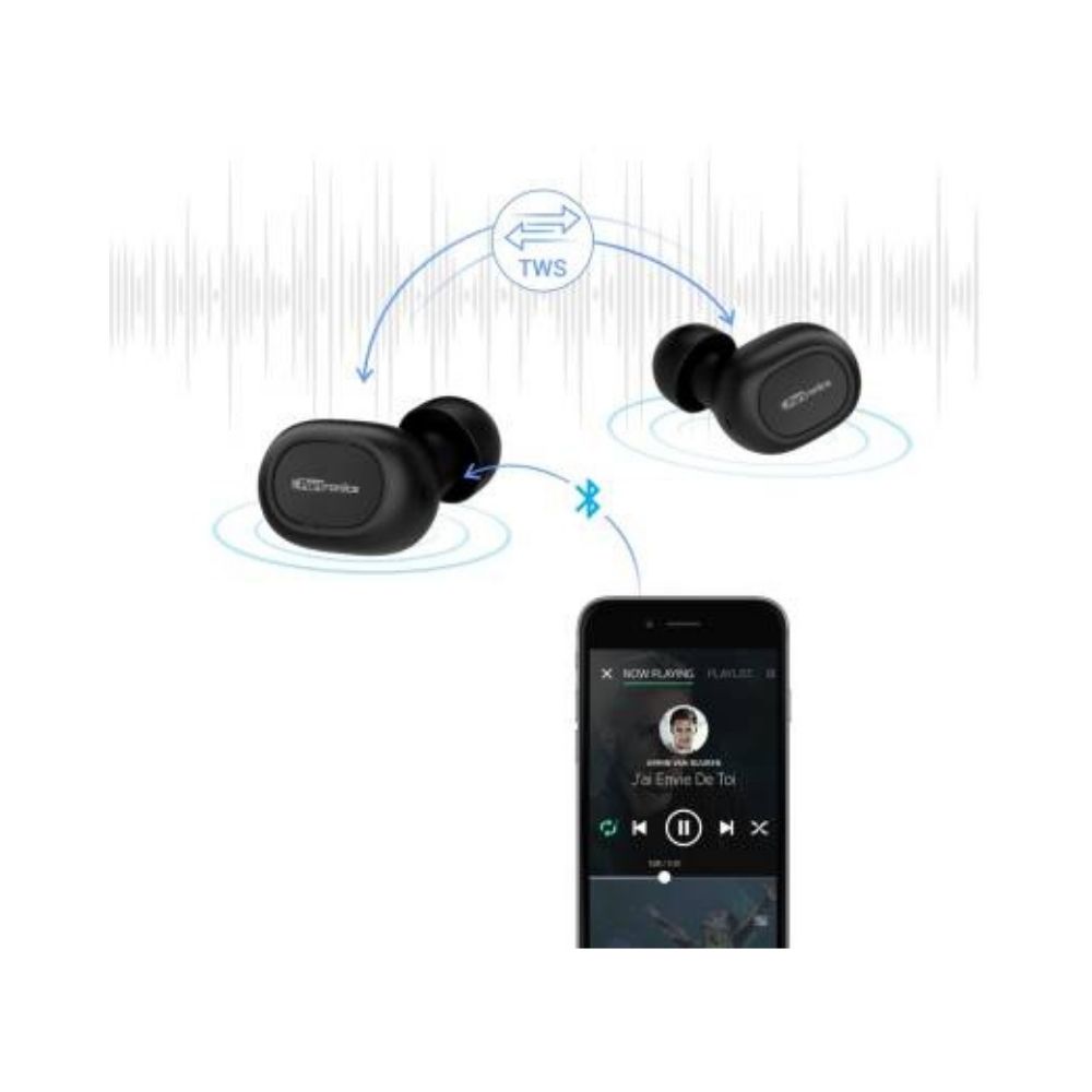 Portronics POR-078 Harmonics Twins True Wireless Bluetooth Headset  (Black, True Wireless)