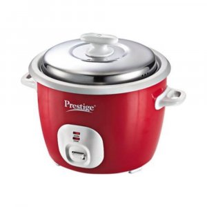 Prestige CUTE 1.8-2 Electric Rice Cooker with Steaming Feature  (1.8 L, Silky Red)
