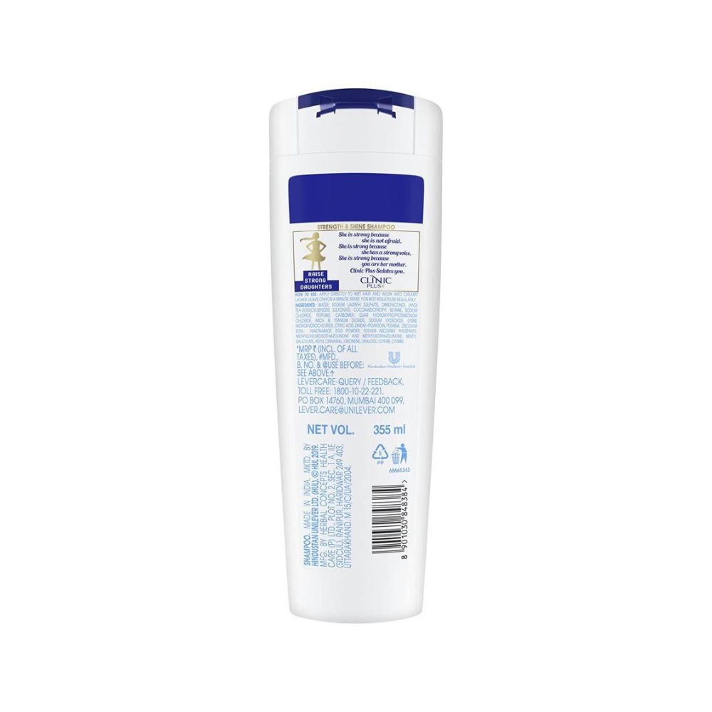 Clinic Plus Strength & Shine With Egg Protein Shampoo, 355 Ml