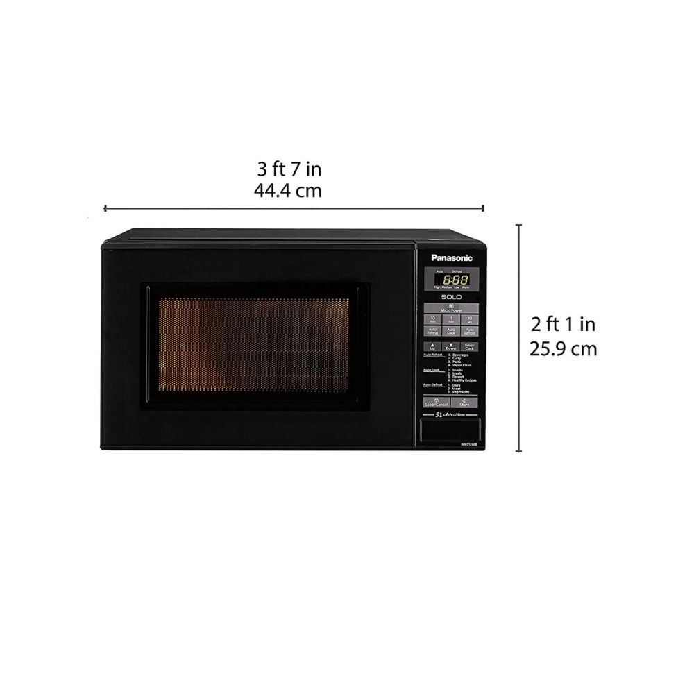 Panasonic 20L Solo Microwave Oven (NN-ST266BFDG, Black, 51 Auto Menus)