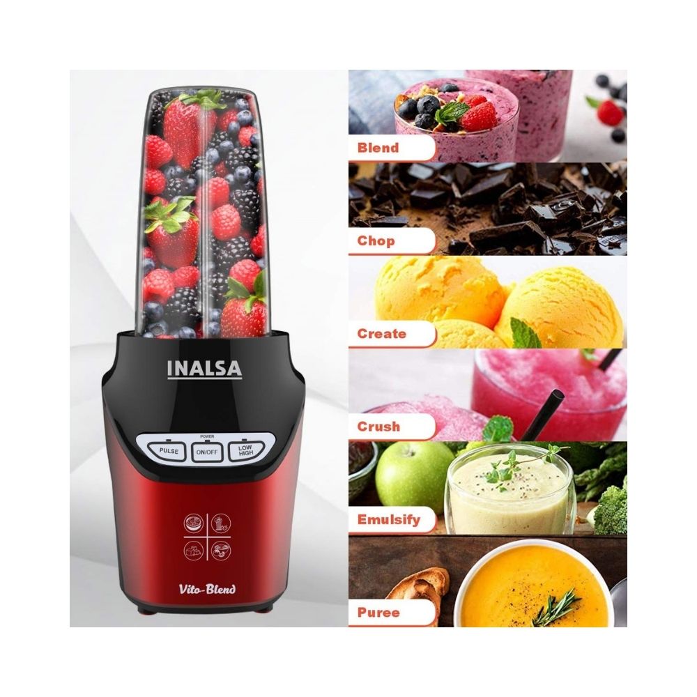 Inalsa Home Appliances Mixer Grinder Nutri Blender Vito Blend- 1000W