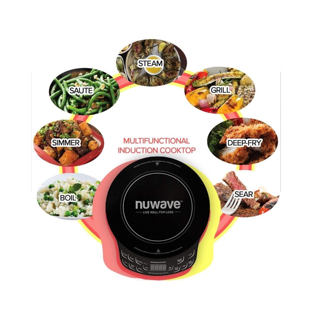NuWave PIC Flex Precision Induction Cooktop with Fry Pan - Black - 9