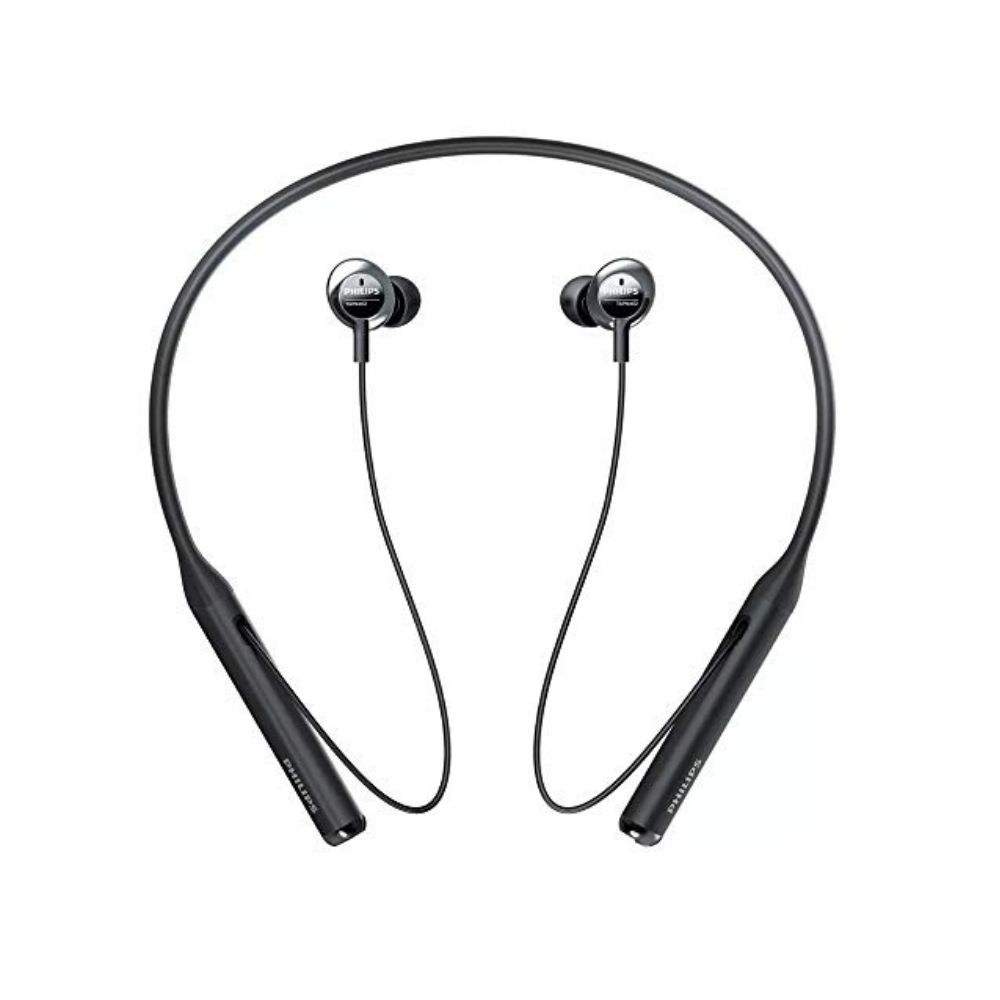 Philips Audios Performance TAPN402BK in-Ear Neckband Bluetooth Earphones with IPX4 Splash-Proof Design, Upto 14H Playtime, Built-in Mic & Deep Bass (Black)
