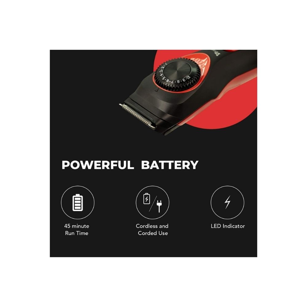 Syska UltraTrim HT700 Beard Trimmer (Black and Red)
