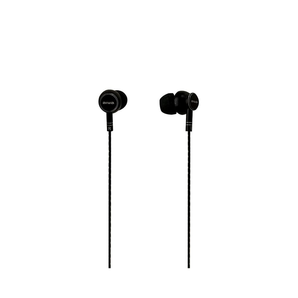 Aiwa ESTM-101 Wired in Ear Earphone with Mic (Black)