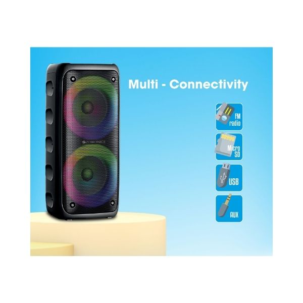 Zebronics Speaker Barrel 200 40 W Bluetooth PA Speaker (Black, Stereo Channel)