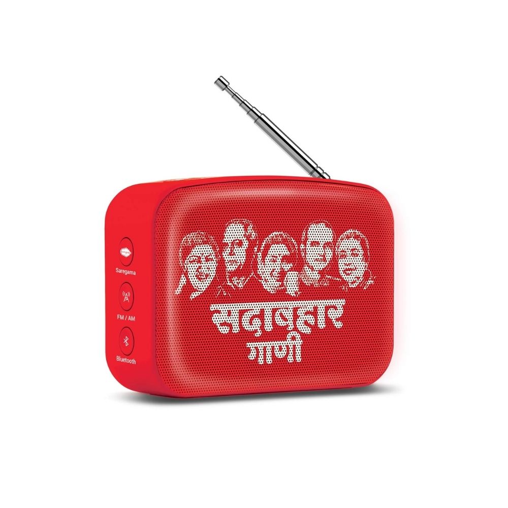 Saregama Carvaan  Mini 2.0 Marathi Sadabahar Gaana Music Player with Bluetooth(Sunset Red)