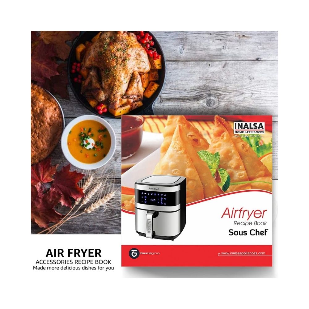 Inalsa Stainless Steel Housing Air Fryer Digital 6.5 L Sous Chef-1650 Watt