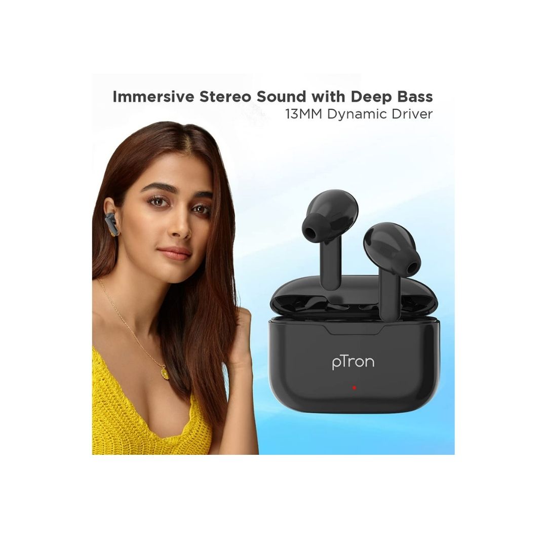 Ptron Bassbuds Duo True Wireless Stereo (TWS) Headphones