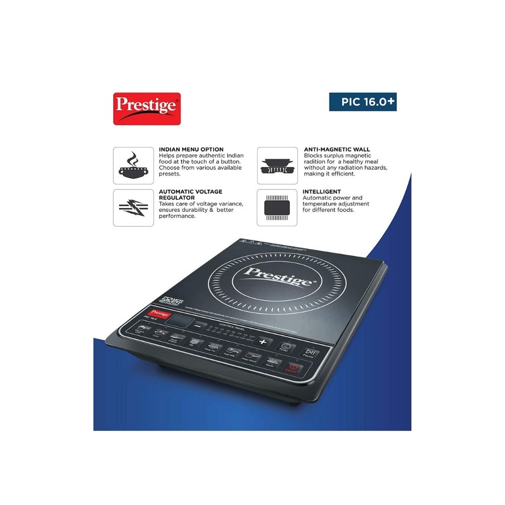 Prestige PIC 16.0 plus Induction Cooktop  (Black, Push Button)