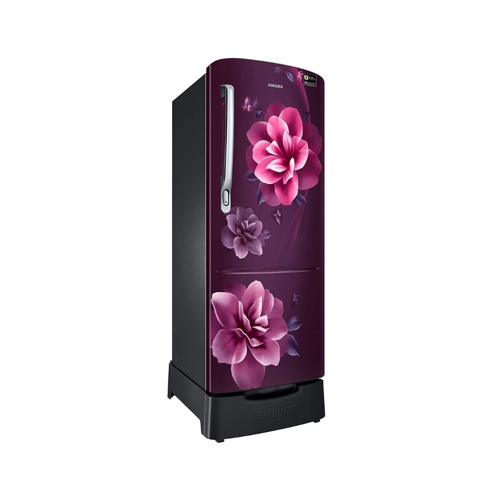 Samsung 230 L 3 Star Inverter Direct Cool Single Door Refrigerator (RR24A282YCR/NL, Base Stand with Drawer, Camellia Purple)