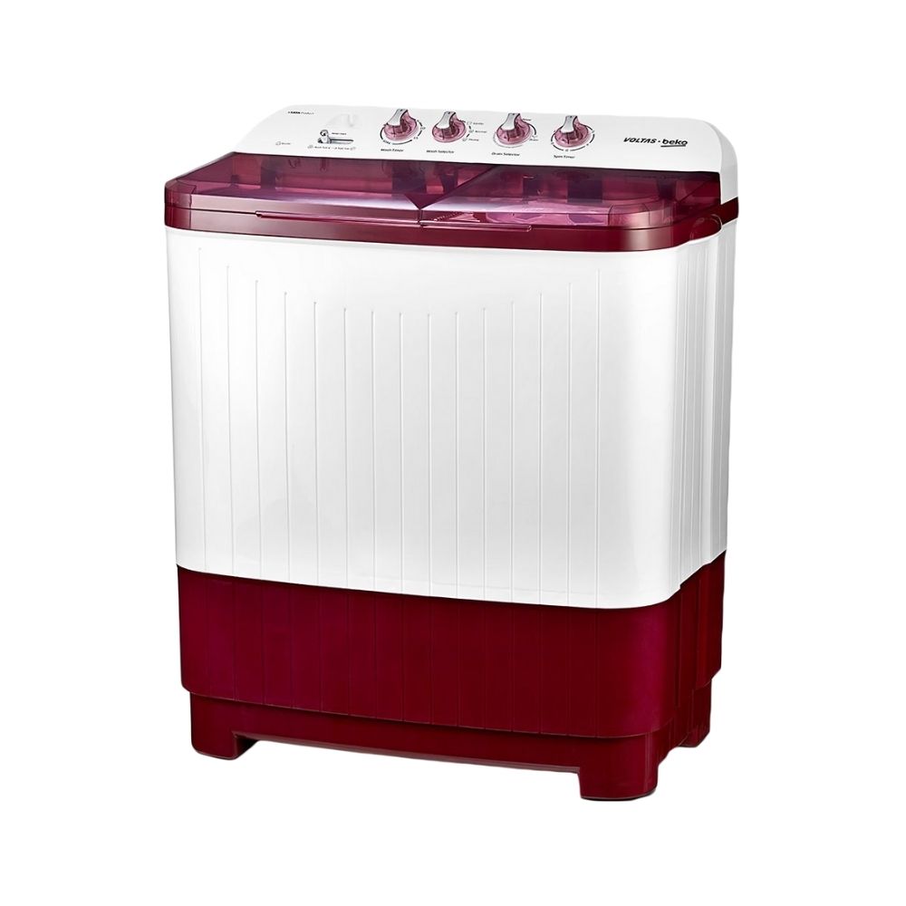 Voltas Beko 7.5 kg 5 Star Semi-Automatic Top Load Washing Machine (WTT75DBRT, Burgundy)