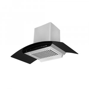 Faber 90 cm 1100 m³/hr Auto-Clean Curved Glass Kitchen Chimney (Hood Zest HC SC SS 90, Baffle Filter, Touch Control, Stainless Steel)