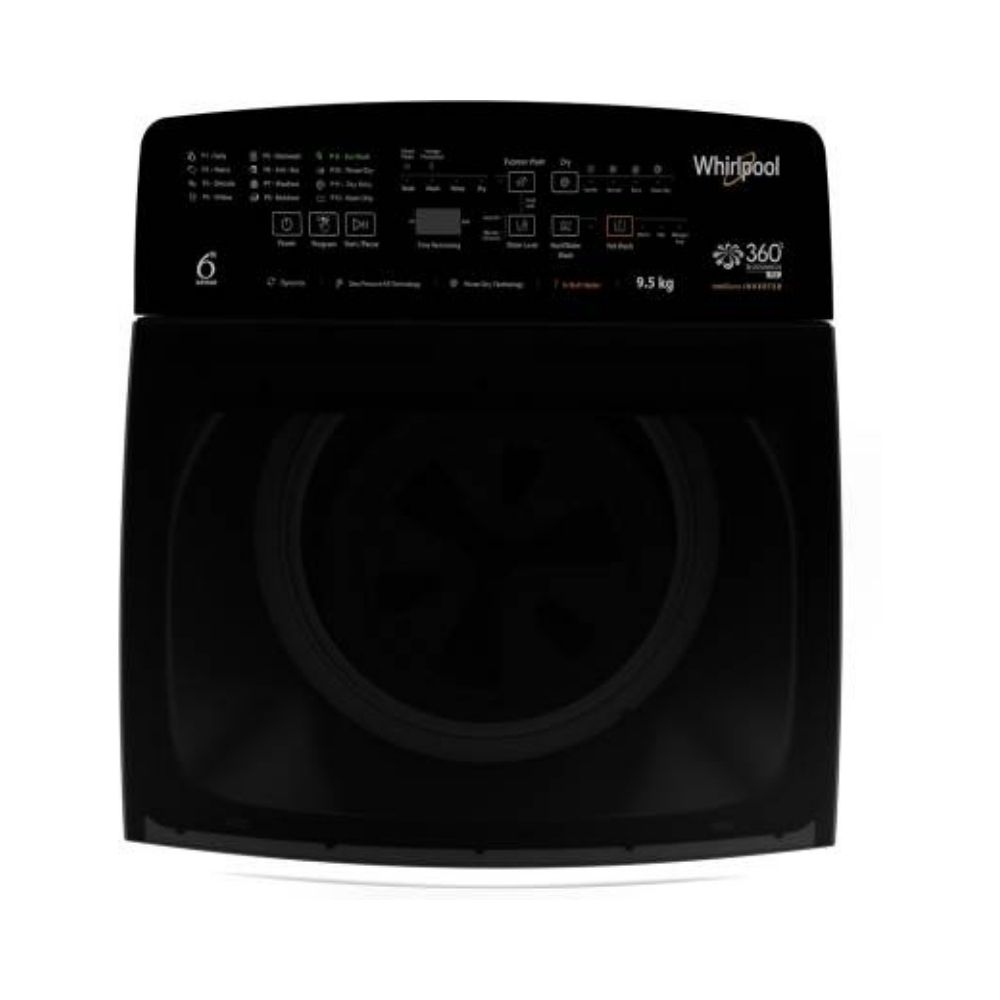 Whirlpool 9.5 kg 5 Star,With Hard water wash Fully Automatic Top Load with In-built Heater Grey  (360 BW PRO-H 9.5 GRAPHITE 10YMW)