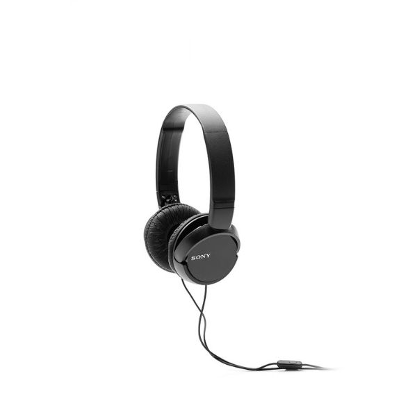 Sony MDR-ZX110AP Wired On-Ear Headphones with tangle free cable, 3.5mm Jack (Black)