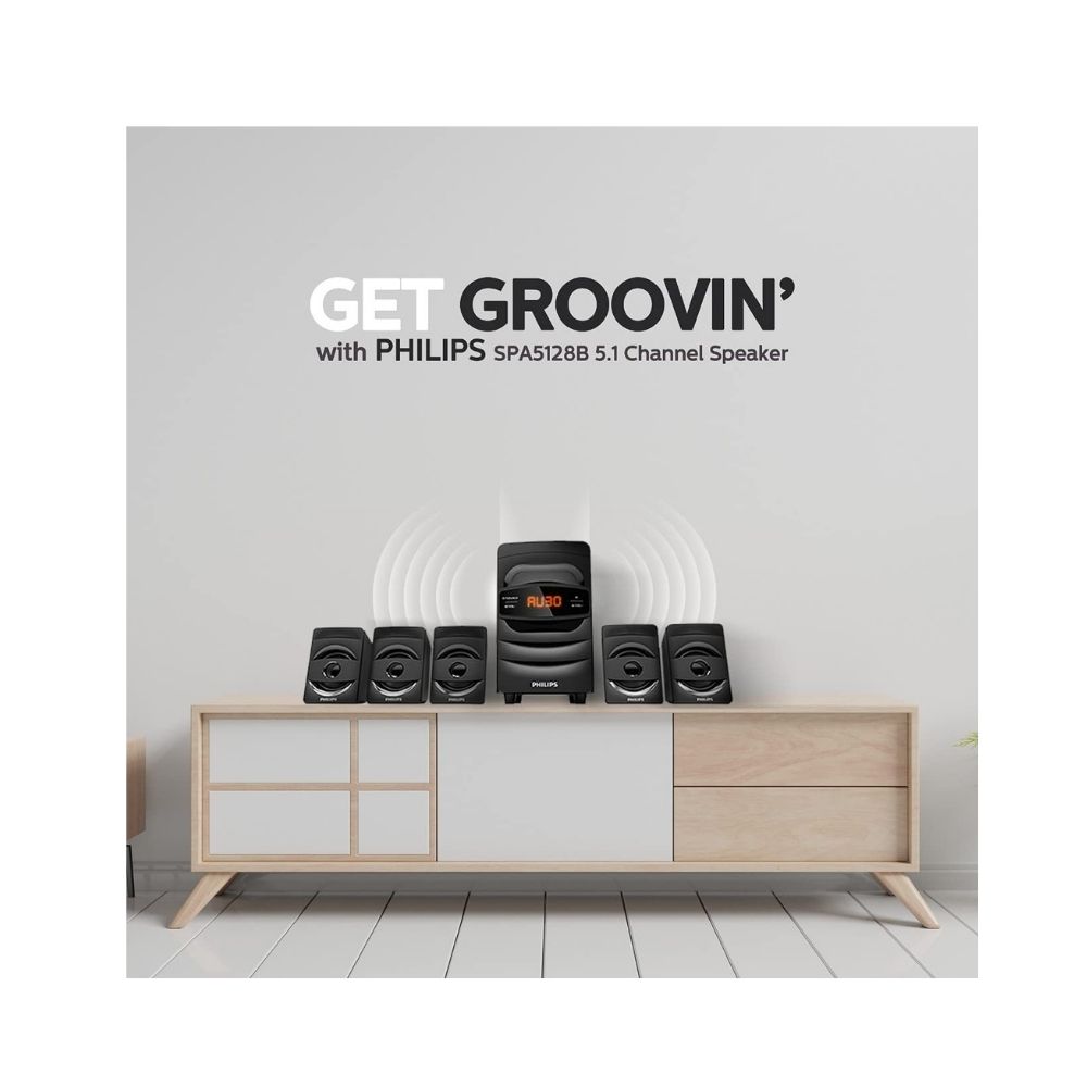 Philips SPA5128B/94 40 W Bluetooth Home Theatre (Black, 5.1 Channel)