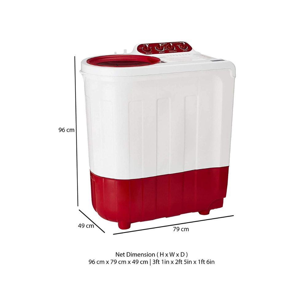 Whirlpool 7 kg Semi-Automatic Top Loading Washing Machine (Ace 7.0 Supreme Plus, Coral Red)