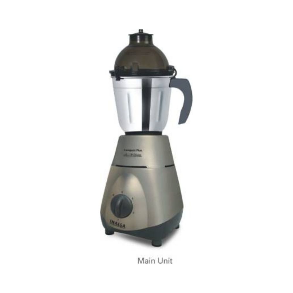 Inalsa Compact Plus COMAPCT 750 W Mixer Grinder (3 Jars, Steel Grey)