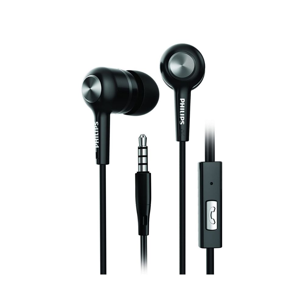 Philips Audio SHE1515BK/94 Upbeat Wired in Ear Earphone with Mic (Black)