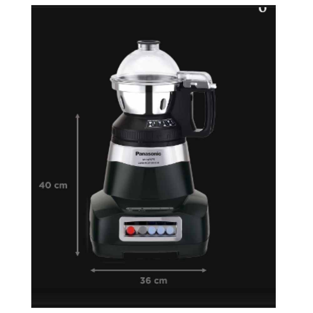Panasonic 750 Watts 4 Jars Mixer Grinder (Locking System, MX-AE475, Black)