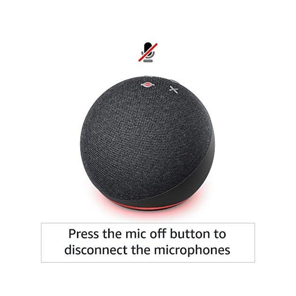 Echo Dot (4th Gen, 2020 release)| Smart speaker with Alexa (Black)