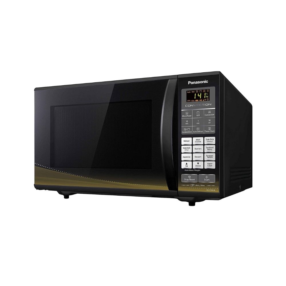Panasonic 27L Convection Microwave Oven(NN-CT64HBFDG, Black mirror + Golden , Zero Oil)