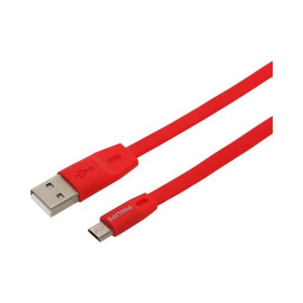 Philips DLC2518C Micro USB Cable - 4 Feet (1.2 Meters) - (Red)