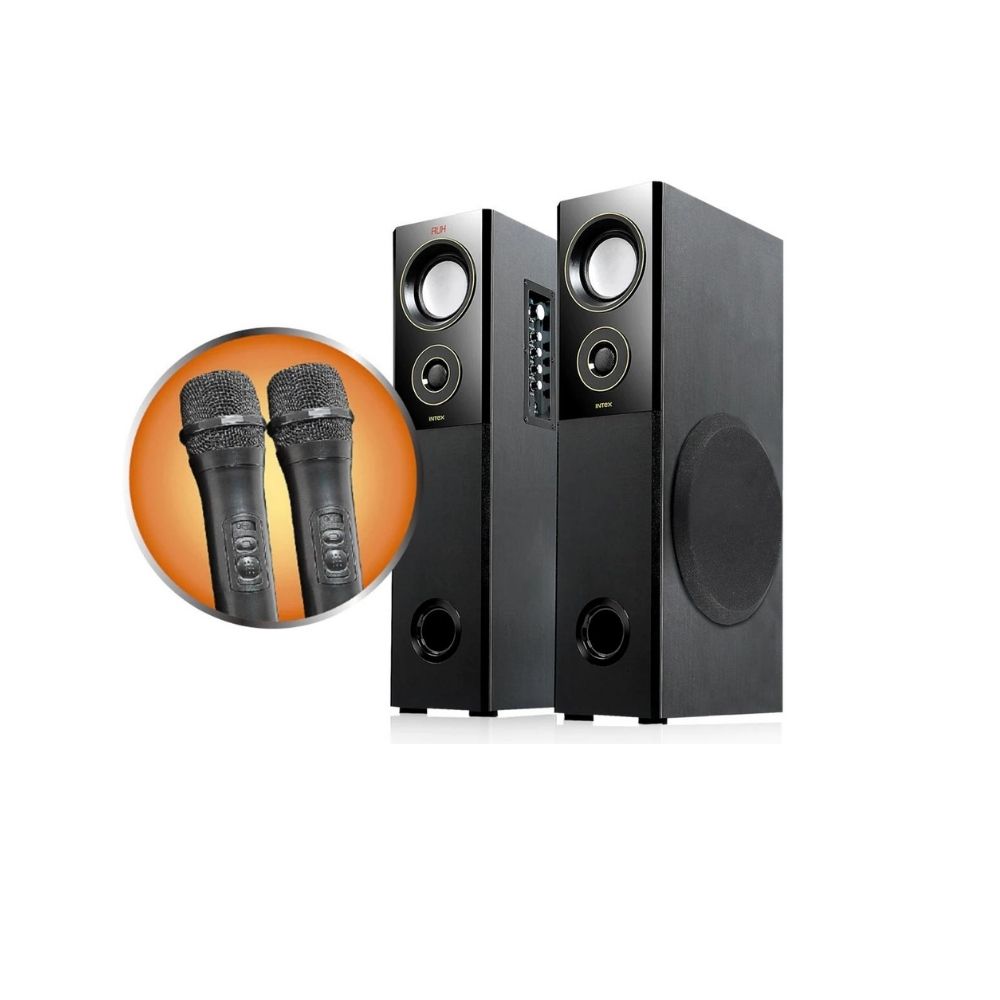 Black Intex TW XM 11800 TUFB 16.2 kg Tower Speaker