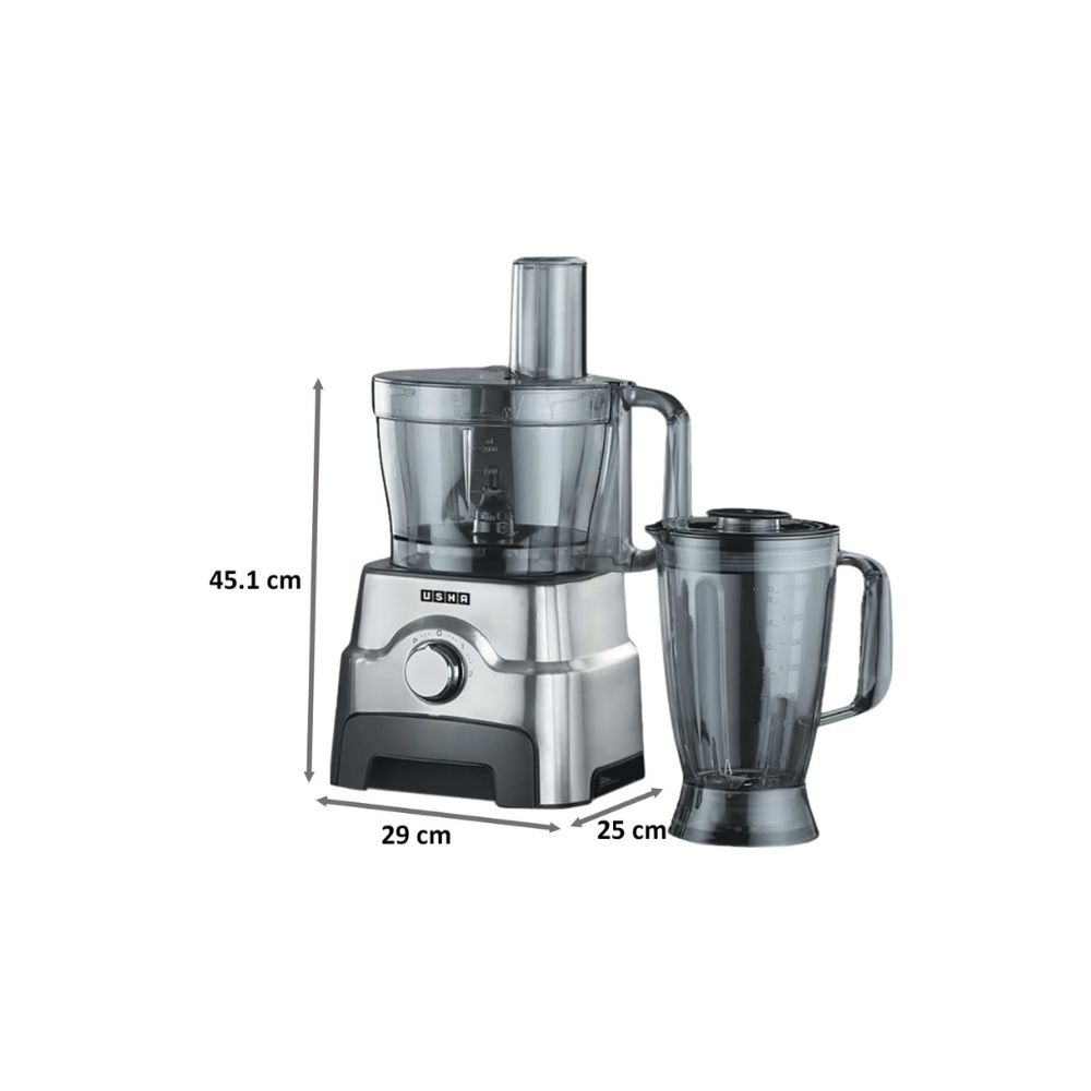 Usha 1000 W Food Processor Black, Silver (FP3811)