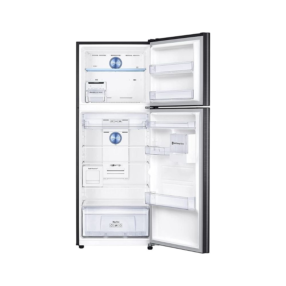 Samsung 407 L 3 Star Inverter Frost Free Double Door Refrigerator(RT42A5C5EBS/TL,Black Inox)