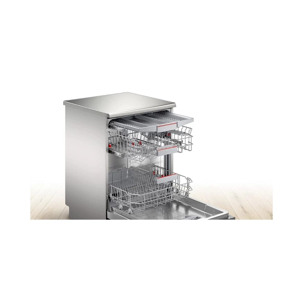 Bosch 14 Place Settings free-standing Dishwasher (SMS6HVI00I, Fingerprint free steel)