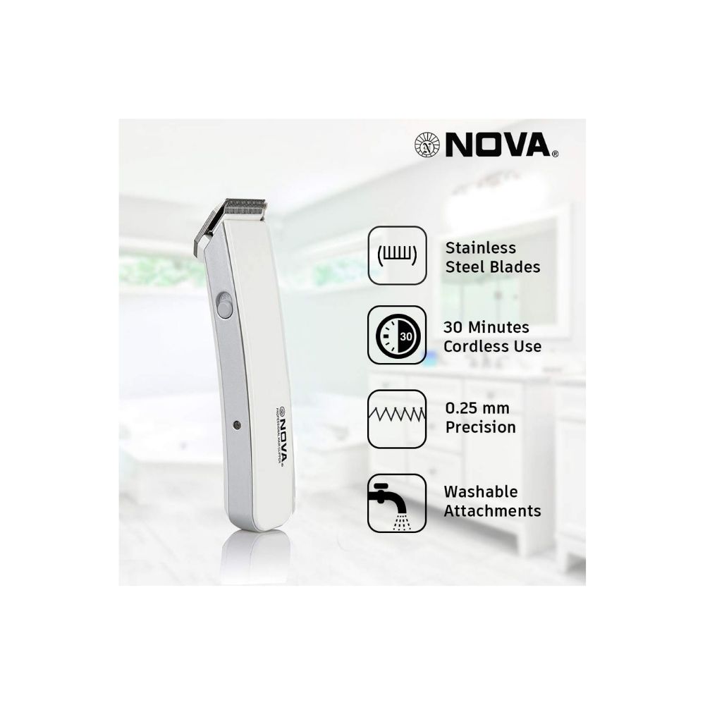 Nova NHT - 1047 Pro Skin Rechargeable Cordless 30 Minutes Runtime Beard Trimmer