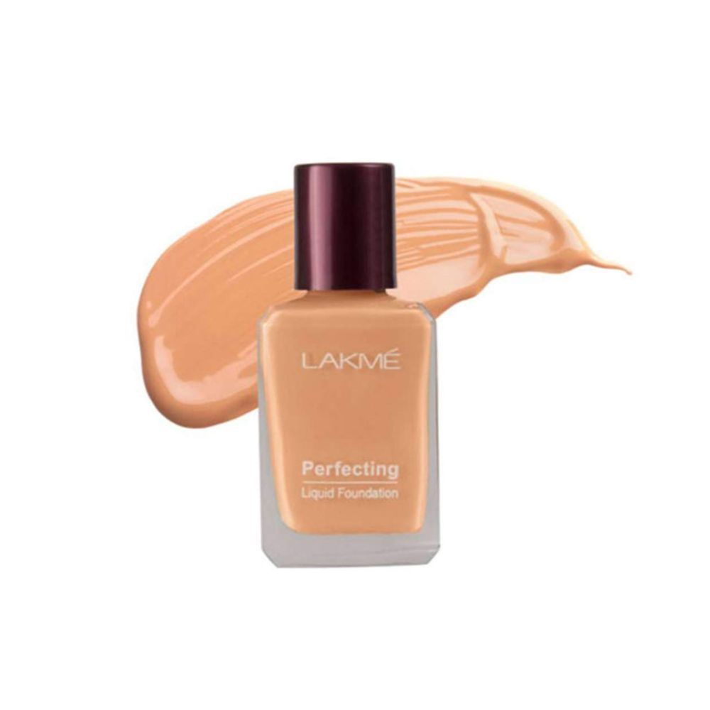 LAKME Perfecting Liquid Foundation, Marble, Waterproof Full Coverage Long Lasting, Dewy Finish Glow, 27ml (Shell)