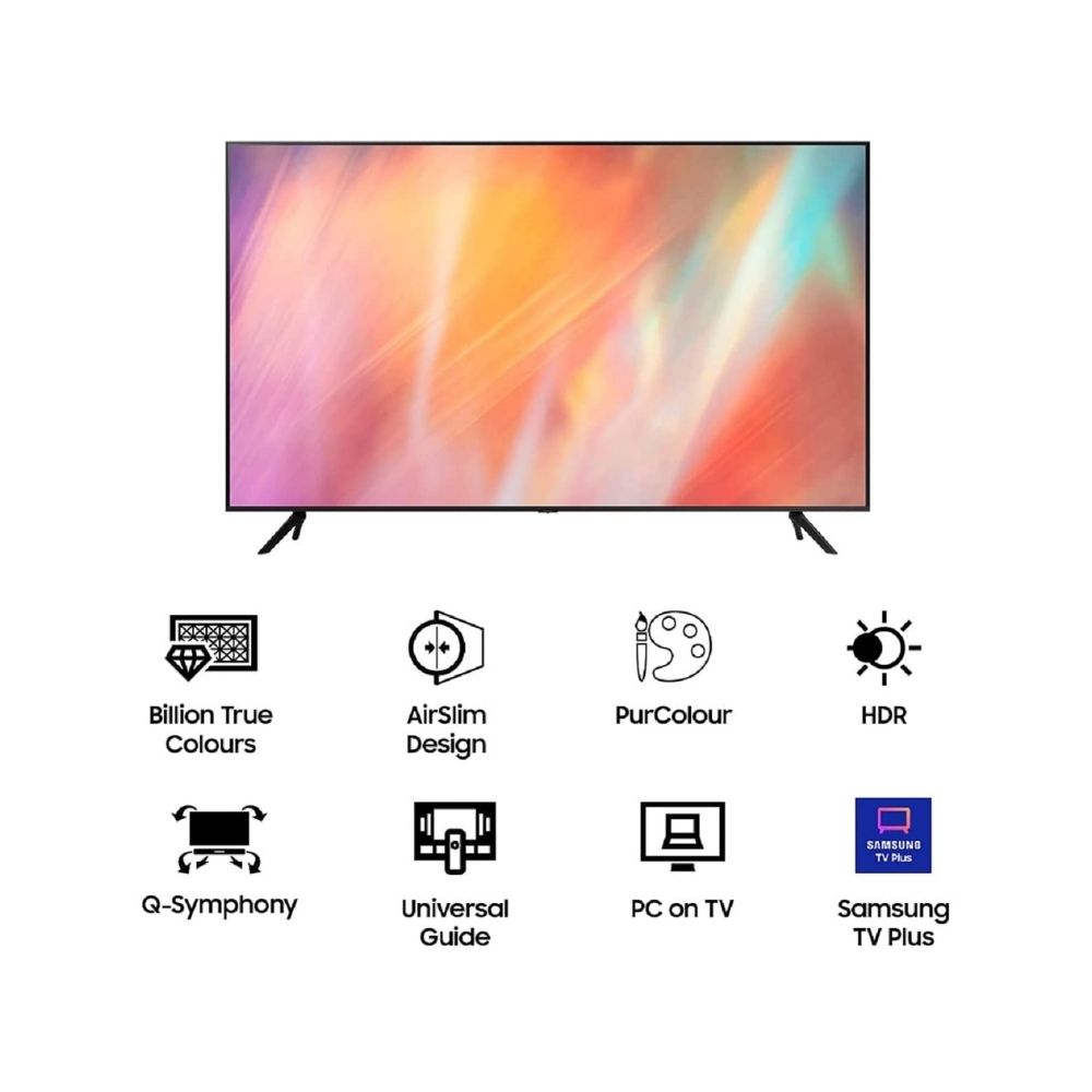 Samsung 125 cm (50 inches) 4K Ultra HD Smart LED TV UA50AU7500KLXL (Titan Gray) (2021 Model)