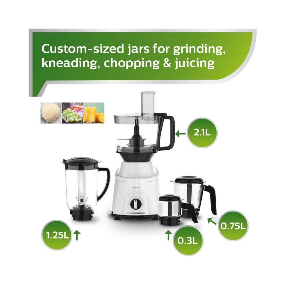 Philips HL7763 750 W Food Processor  (White)