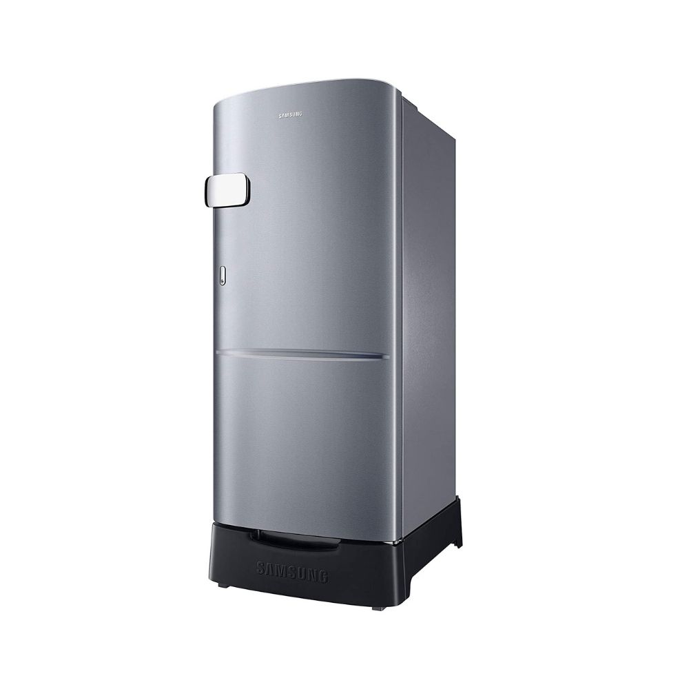 Samsung 192 L 2 Star Direct Cool Single Door Refrigerator (RR20A2Z1BS8/NL, Elegant Inox, Base stand drawer)
