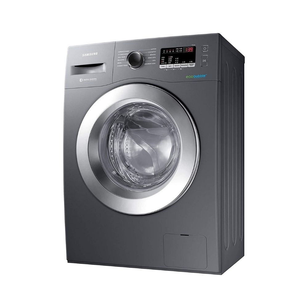 Samsung 6.5 Kg Inverter 5 star Fully-Automatic Front Loading Washing Machine (WW66R22EK0X/TL, Inox Grey, Hygiene steam)