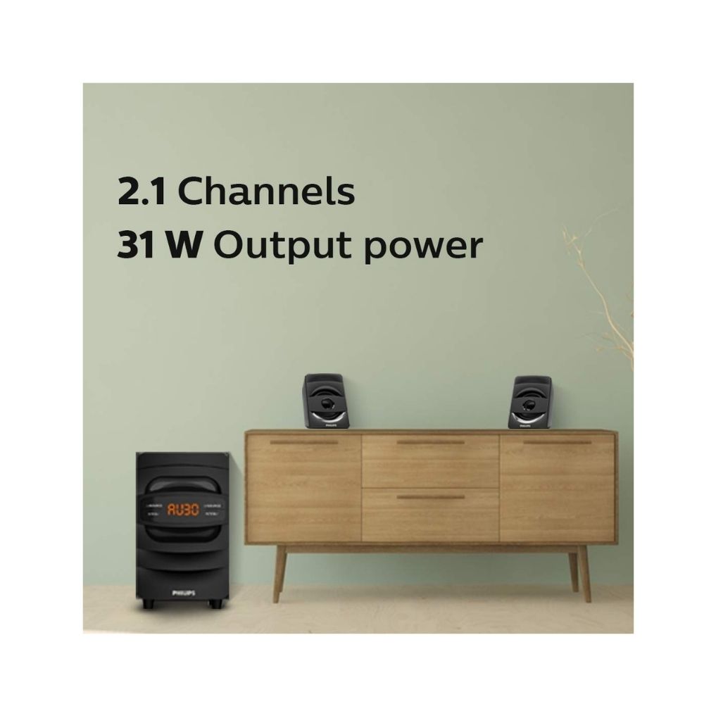 Philips Audio MMS2625B 2.1 CH Bluetooth Multimedia Speakers (Black)
