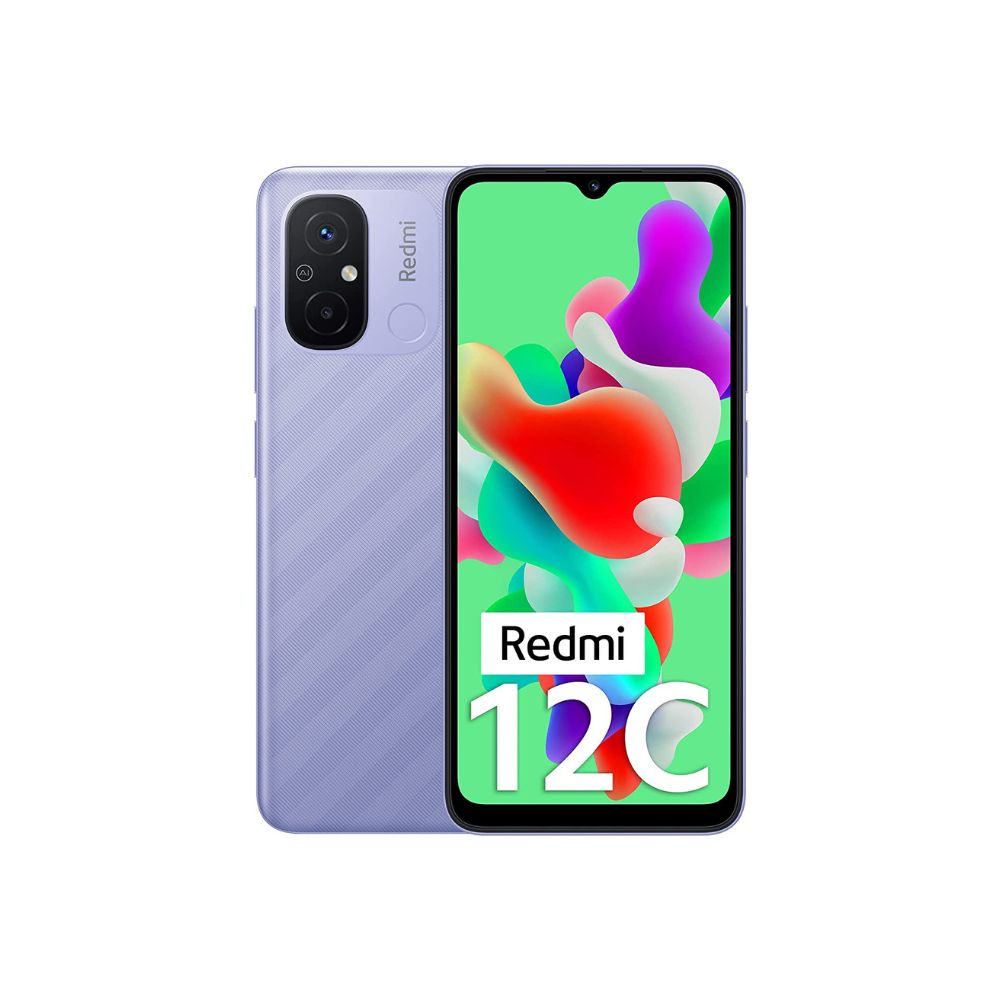 Redmi 12C (Lavender Purple, 4GB RAM, 64GB Storage) | High Performance Mediatek Helio G85 | Big 17cm(6.71) HD+ Display with 5000mAh(typ) Battery with 10W Charger in-Box