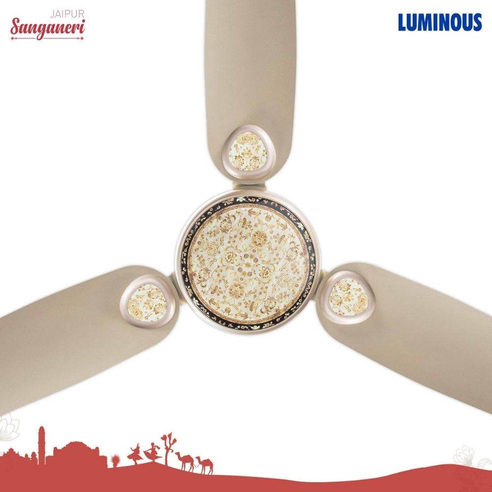 Luminous Jaipur Sanganeri 1200mm Ceiling Fan (Thar Gold)