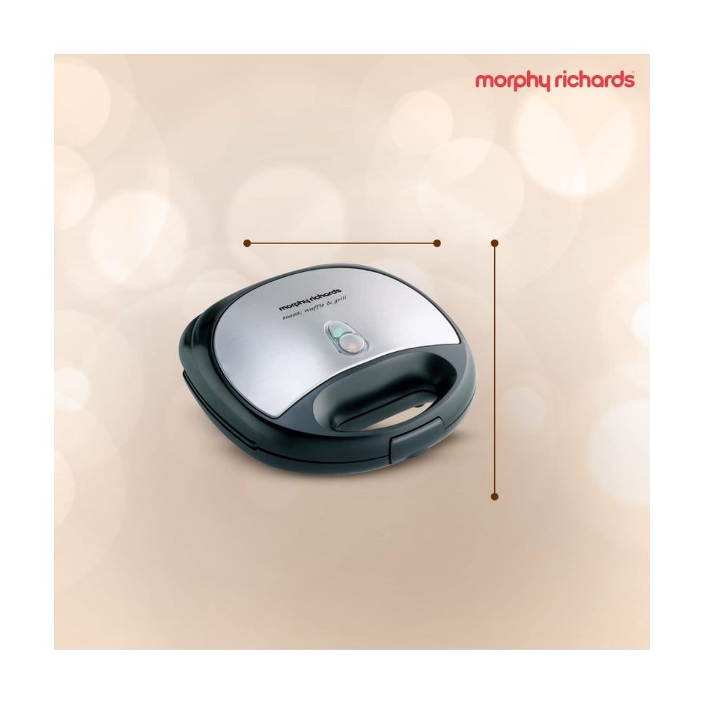Morphy Richards SM3006 Toast, Waffle and Grill,Silver and Black