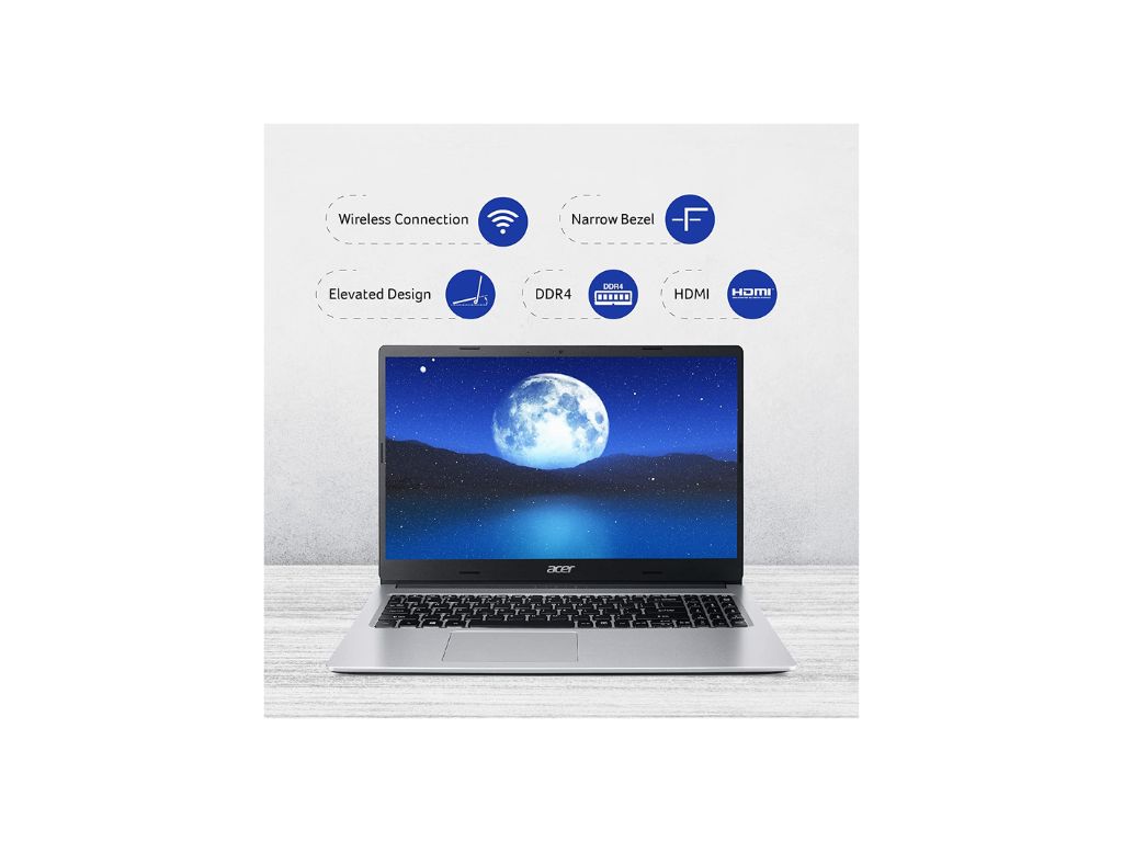 Acer Aspire 3 11th Generation Intel Core i5-1135G7 15.6-inch (39.6 cms) Full HD Laptop - (8 GB/512GB SSD/Windows 11 Home/MS Office/1.7 Kg/Silver) A315-58