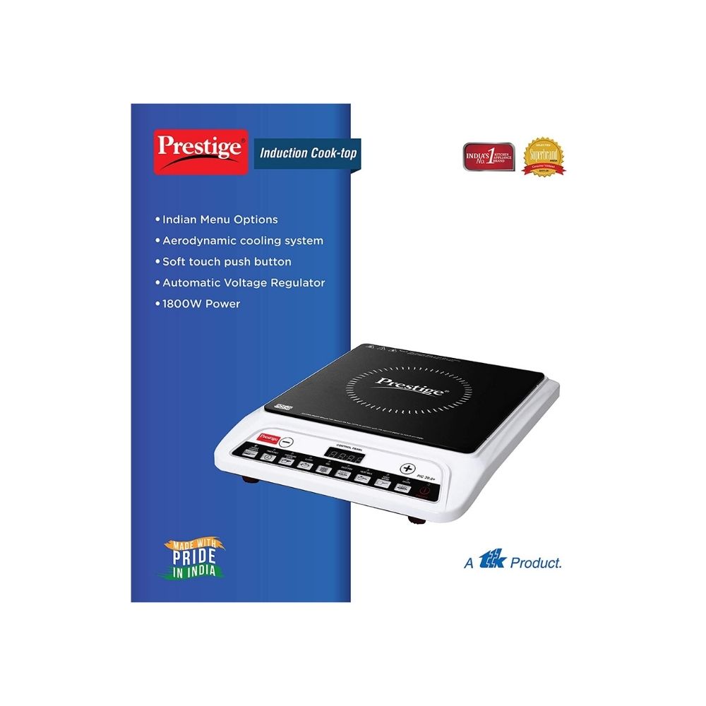 Prestige Induction Pic 20.0+ Induction Cooktop  (White, Push Button)