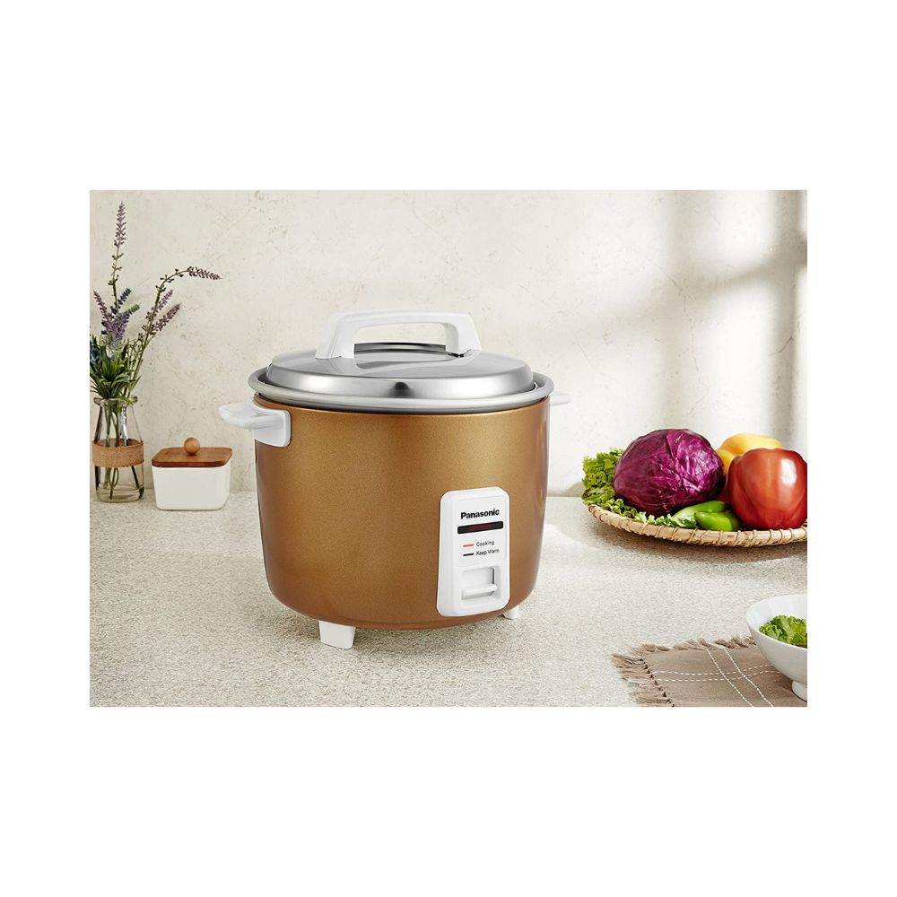 Panasonic SR-W18GH Automatic Warmer Cooker Combo Pack (Gold, 4.4L)