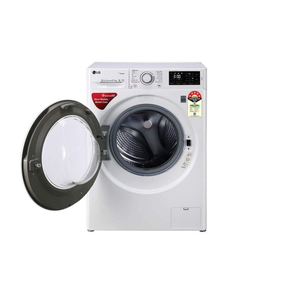 LG 6.5 Kg 5 Star Inverter Fully-Automatic Front Loading Washing Machine (FHT1065HNL White, 6 Motion Direct Drive & Steam