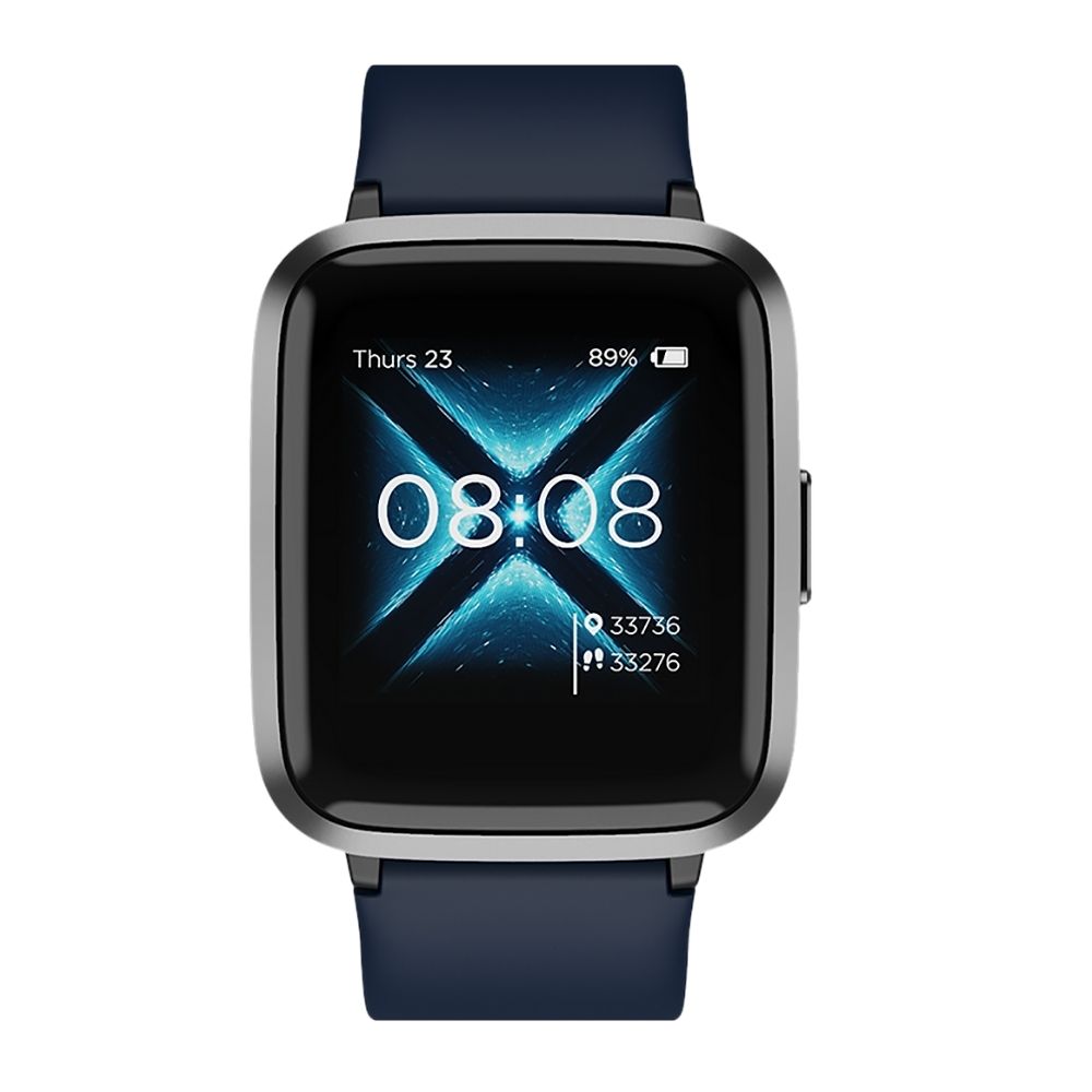 boAt Storm RTL Smart Watch, Black/Blue, Thermo Plastic Polyurethene Strap)