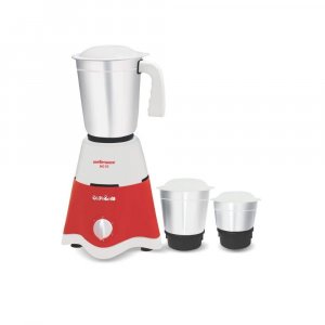 Mellerware MG 03 550-Watt Mixer Grinder with 3 Jars (Red/White)